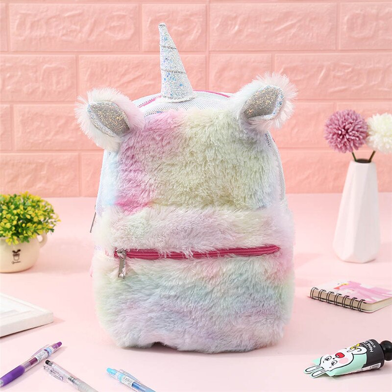 Fuzzy Unicorn Backpack