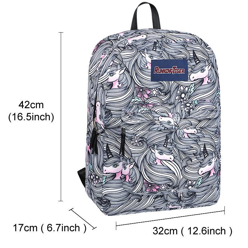Gray Unicorn Backpack