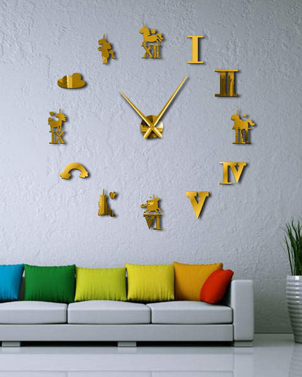 Modern Unicorn Clock