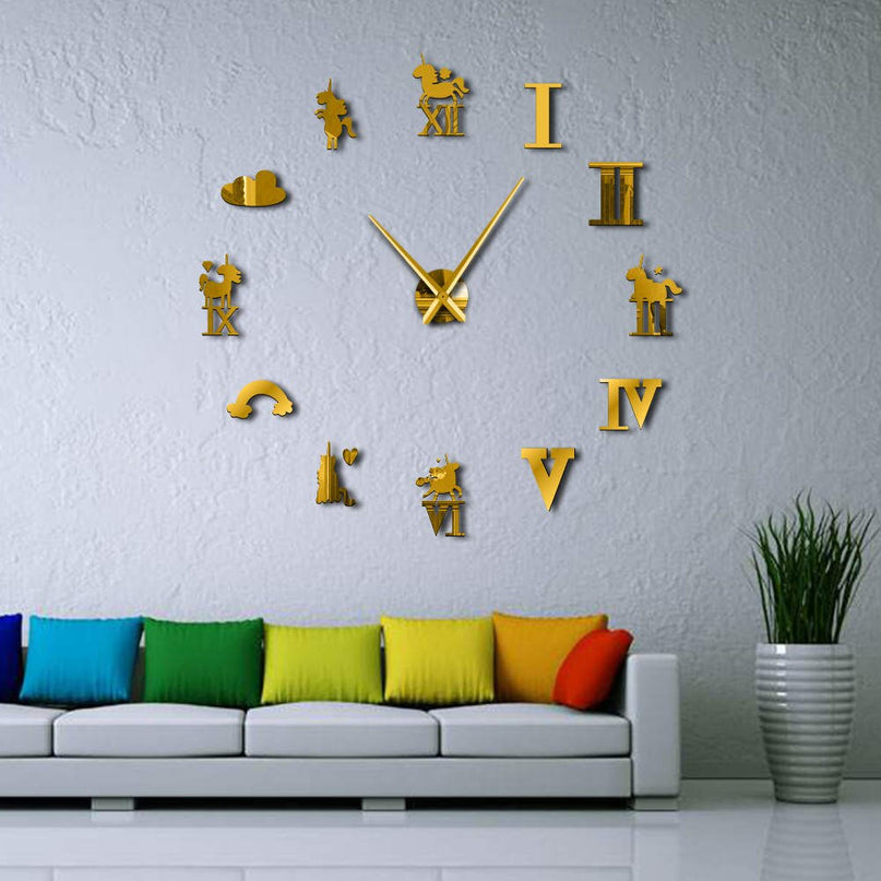 Modern Unicorn Clock