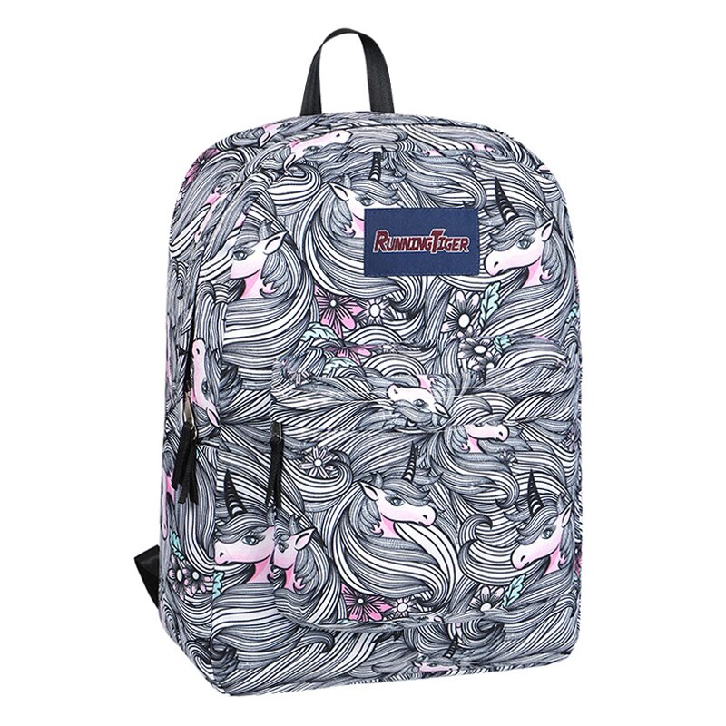 Gray Unicorn Backpack