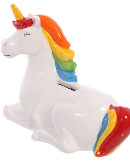 Rainbow Ceramic Piggy Bank