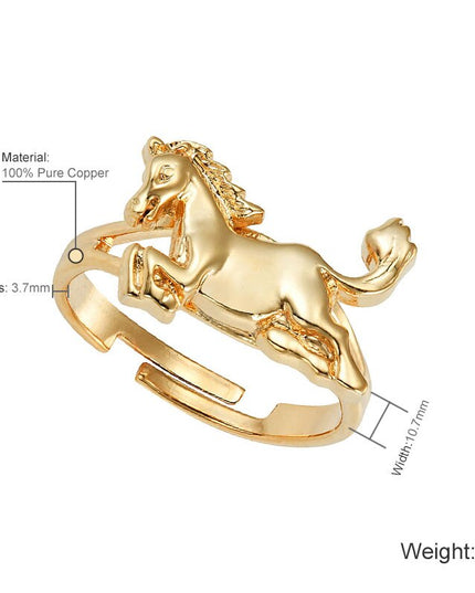 Majestic Golden Unicorn Ring