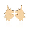 Gold Colored Unicorn Earrings