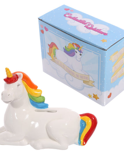 Rainbow Ceramic Piggy Bank