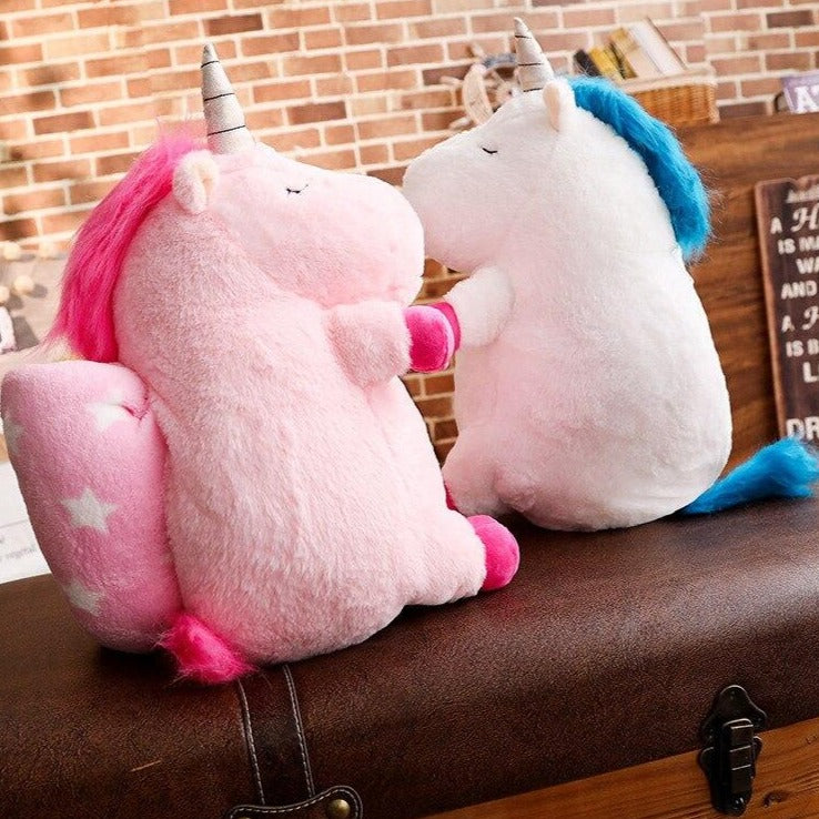 Blue And White Unicorn Plush