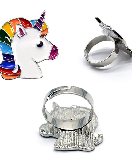 Rainbow Unicorn Head Ring