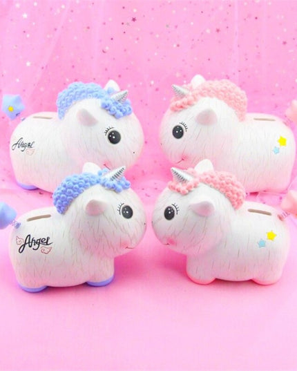 Mini Lying Unicorn Piggy Bank
