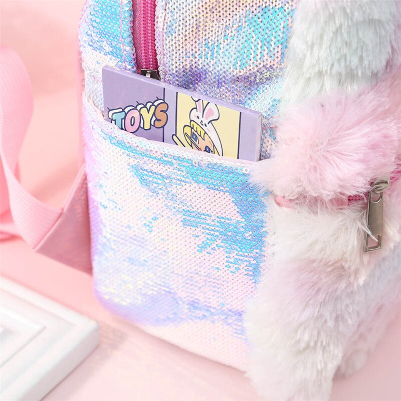 Fuzzy Unicorn Backpack