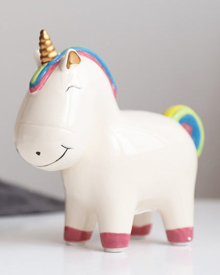 Smiling Unicorn Piggy Bank
