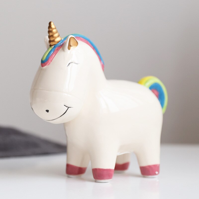 Smiling Unicorn Piggy Bank