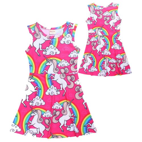 Pink Rainbow Unicorn Dress