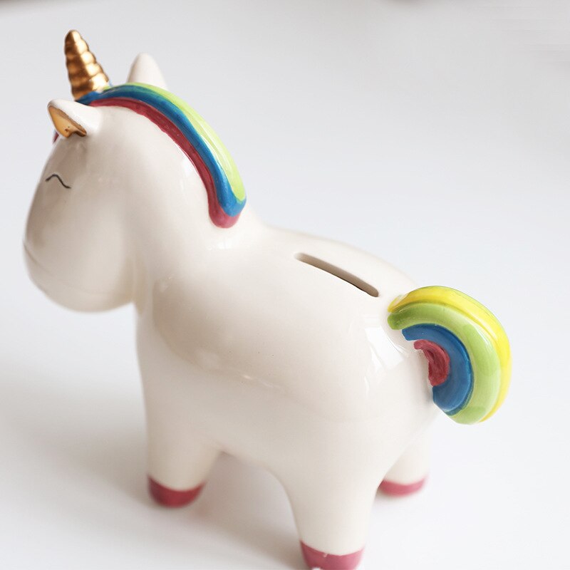 Smiling Unicorn Piggy Bank