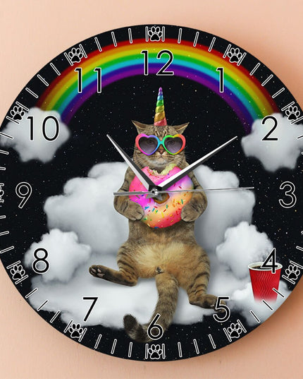 Cat Unicorn Clock