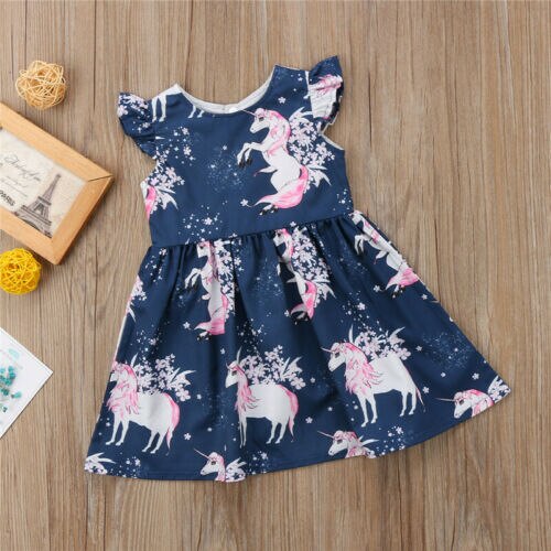 Navy Blue Unicorn Dress