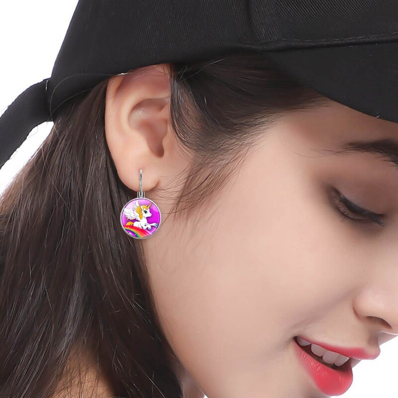 Big Unicorn Earrings