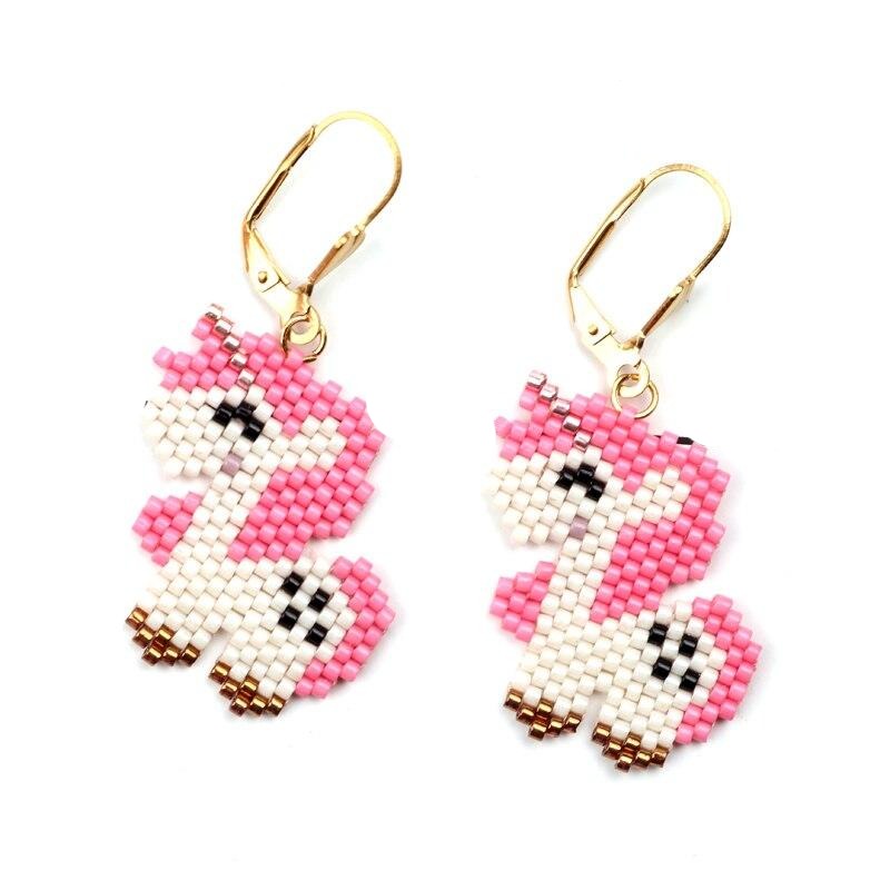 Beaded Unicorn Earrings