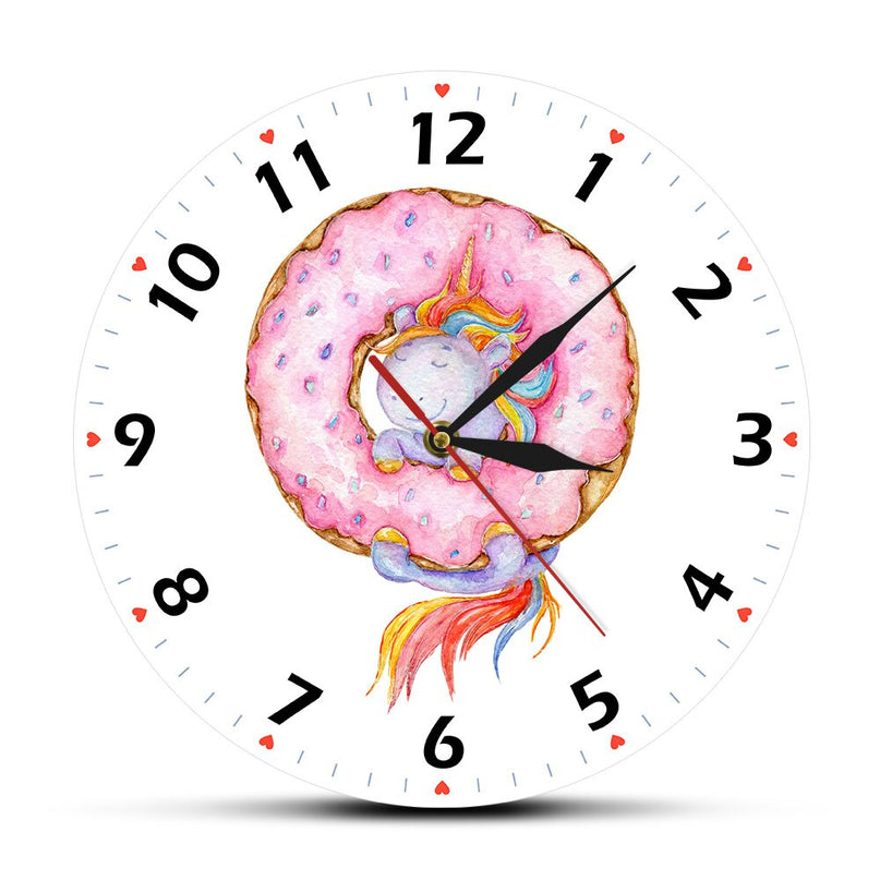 Pink Unicorn Clock
