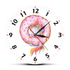 Pink Unicorn Clock