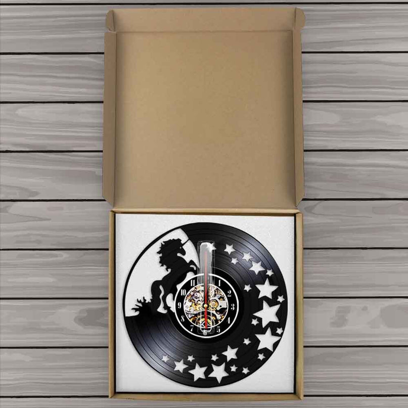 Unicorn Vinyl Clock