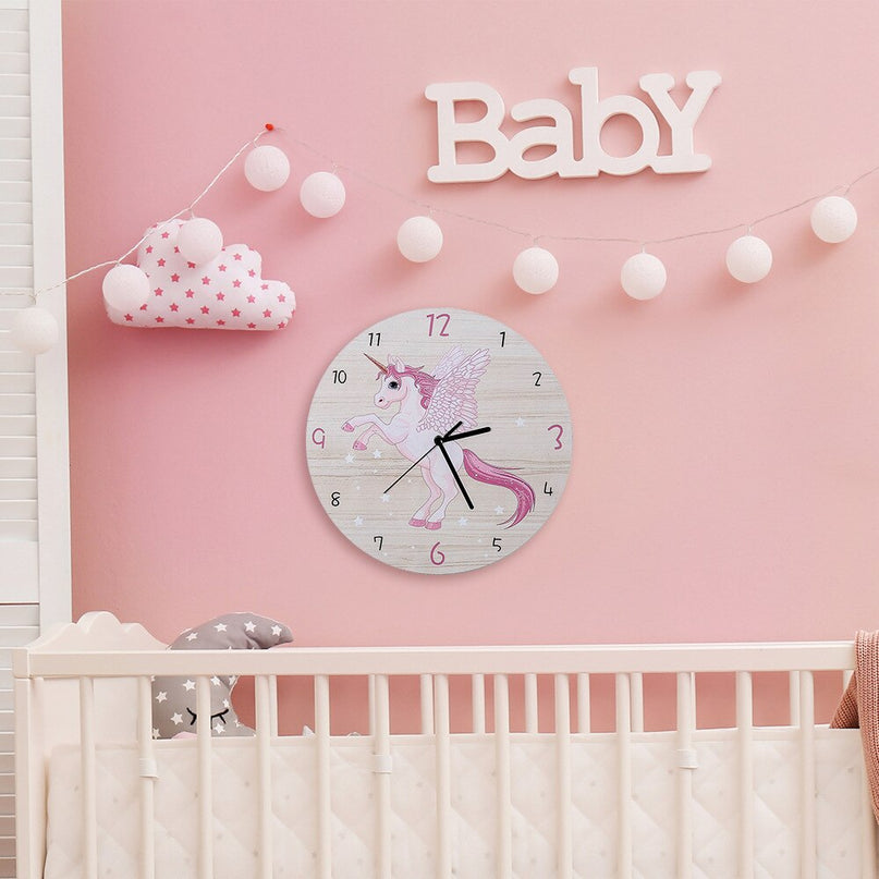 Wooden Alicorn Clock