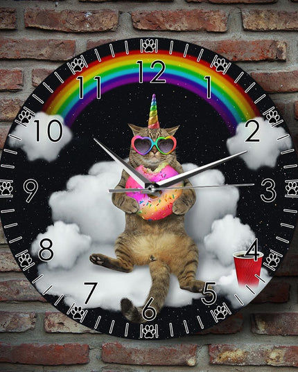 Cat Unicorn Clock