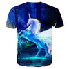 3D Blue Unicorn Shirt