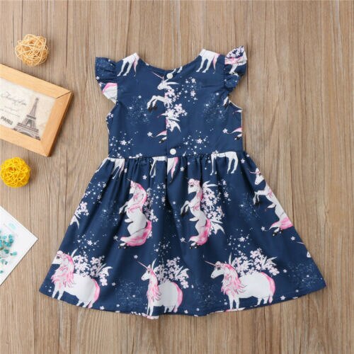 Navy Blue Unicorn Dress