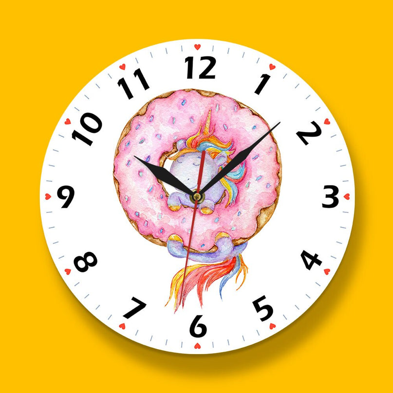 Pink Unicorn Clock