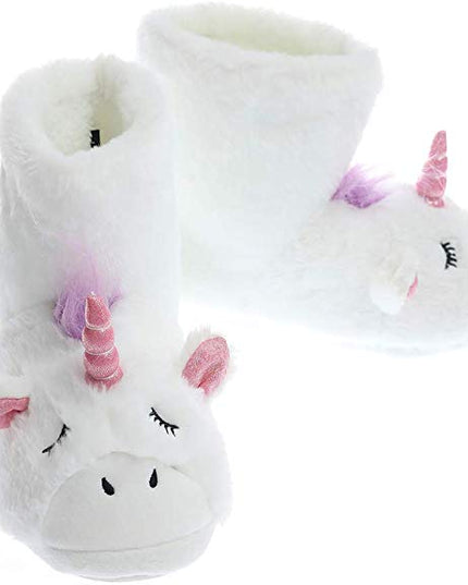Cozy Unicorn Plush Boot Slippers
