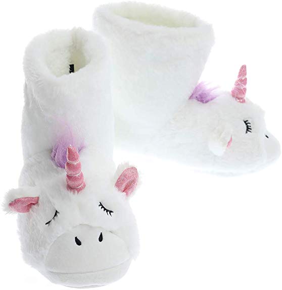 Cozy Unicorn Plush Boot Slippers