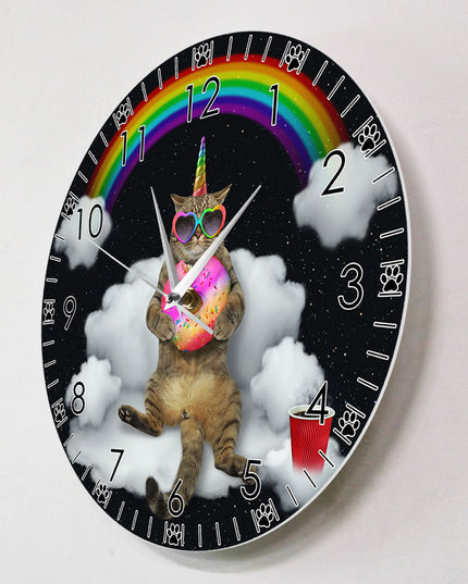 Cat Unicorn Clock