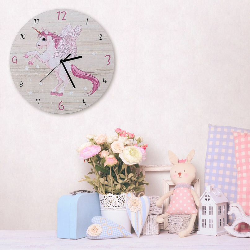 Wooden Alicorn Clock