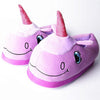 Purple unicorn slippers