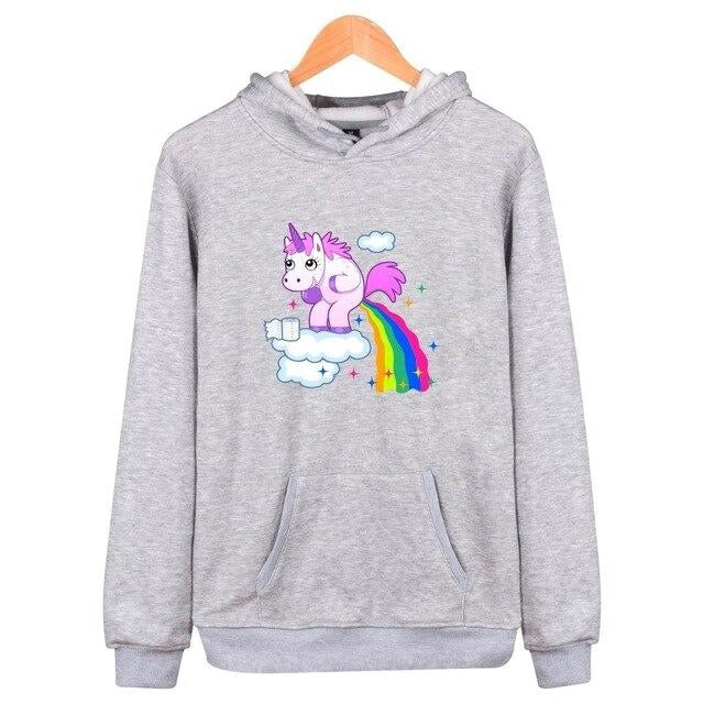 Unicorn Pooping Rainbows Hoodie Kawaii Unicorn Store