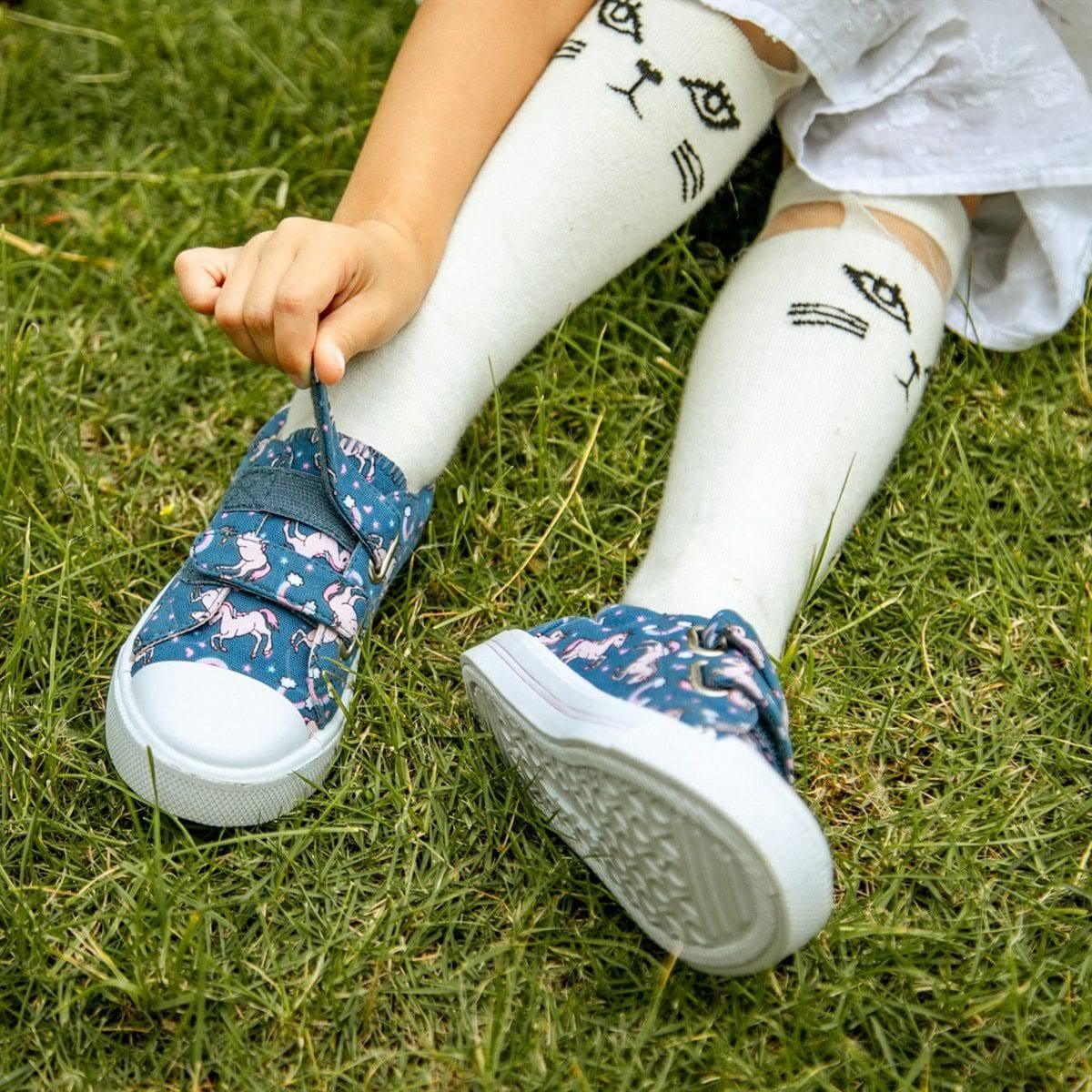Girls Unicorn Sneakers Kawaii Unicorn Store 7 Blue