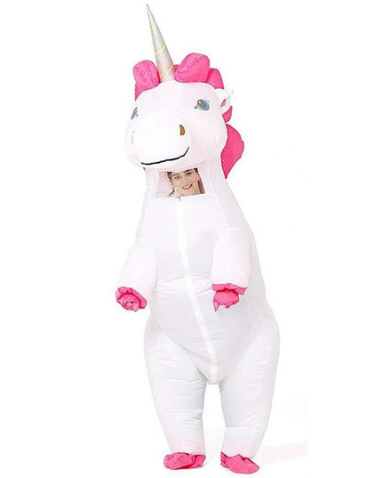 White Inflatable Unicorn Costume