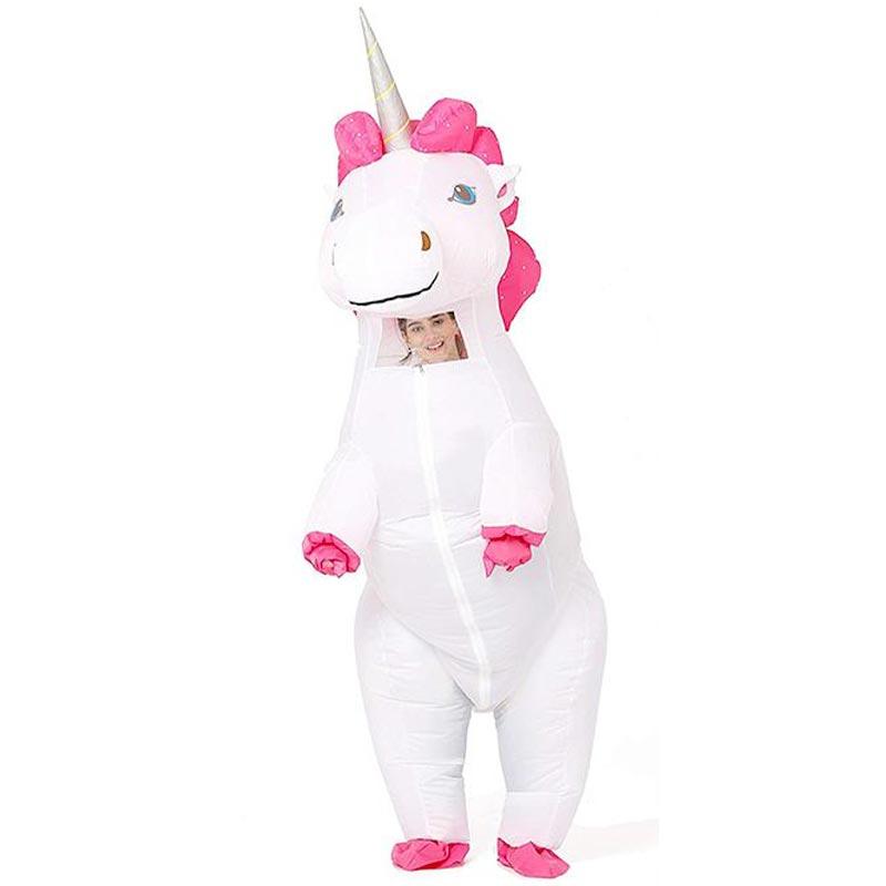 White Inflatable Unicorn Costume