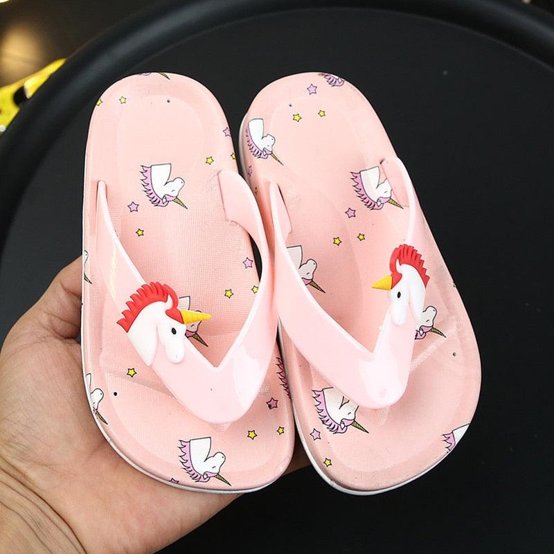 Kids Unicorn Flip Flops
