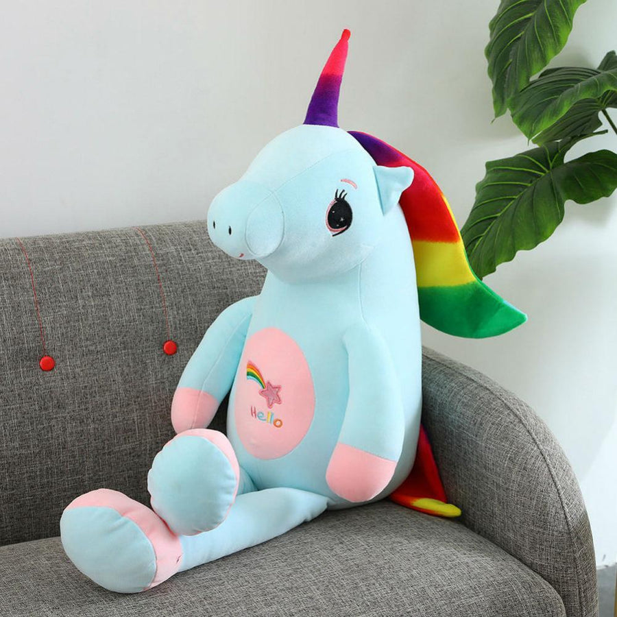 Justice jumbo rainbow unicorn plush cheap