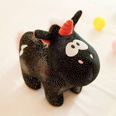 Black Unicorn Plush