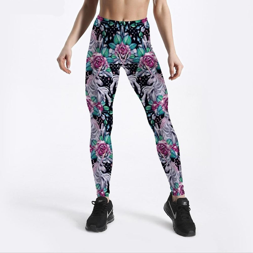Floral Unicorn Leggings