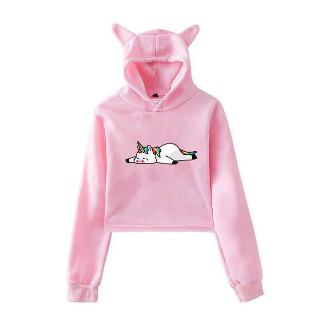 Exhausted Unicorn Hoodie