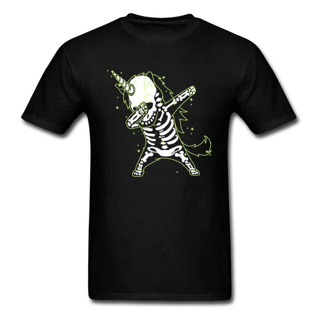 Dabbing Unicorn Skeleton Shirt