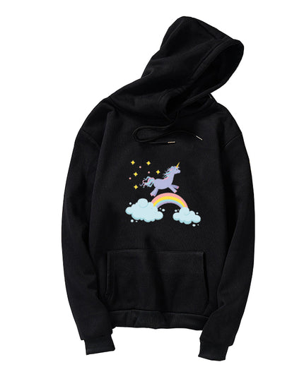 Jumping Rainbow Unicorn Hoodie