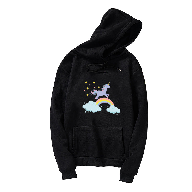 Jumping Rainbow Unicorn Hoodie
