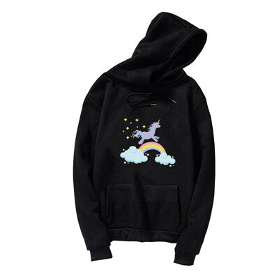 Jumping Rainbow Unicorn Hoodie