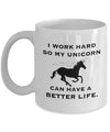 Work Hard Unicorn Mug