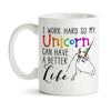 Work Hard Unicorn Mug