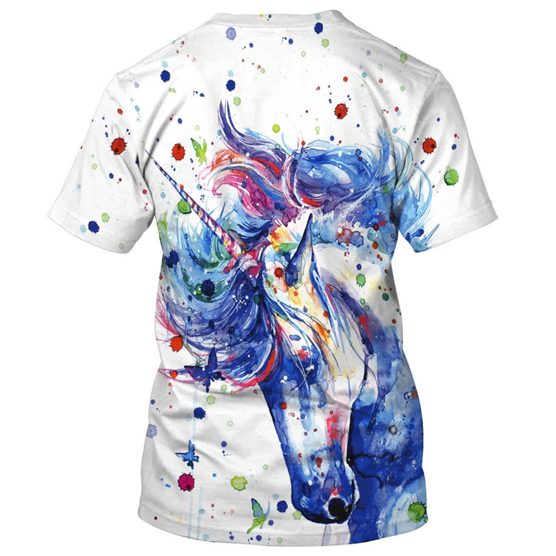 3D Painted Unicorn Shirt